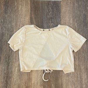 Opened back crop top